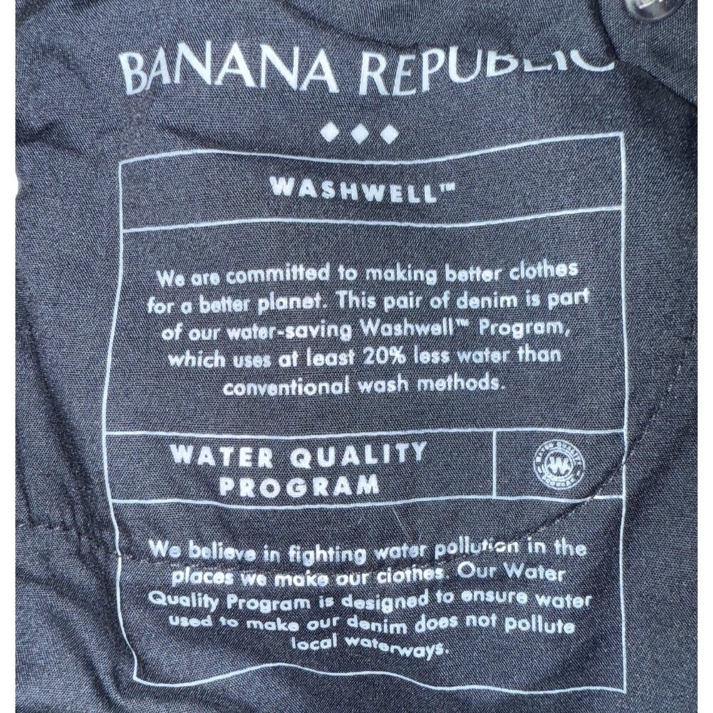 NWT Banana Republic Women's Low-Rise Bootcut Black Shiny Jeans Size 29/8 - Picture 12 of 12